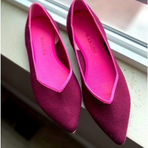 Rothy’s burgundy pointed toe flats size 9.5